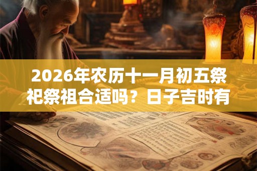 2026年农历十一月初五祭祀祭祖合适吗？日子吉时有哪些？
