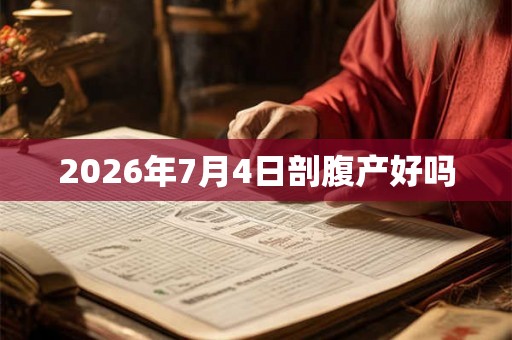 2026年7月4日剖腹产好吗