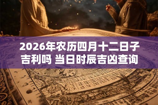 2026年农历四月十二日子吉利吗 当日时辰吉凶查询 2026年农历四月十二日子吉利吗 当日时辰吉凶查询