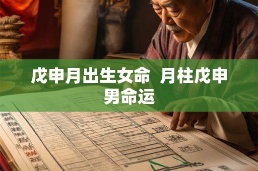 戊申月出生女命  月柱戊申男命运
