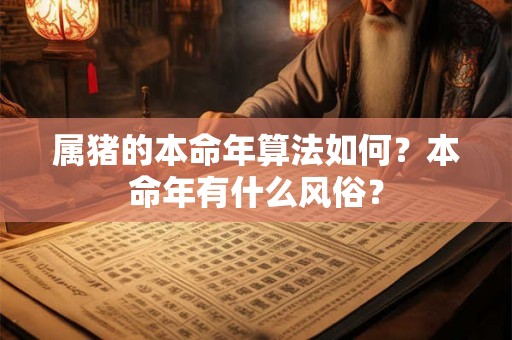 属猪的本命年算法如何？本命年有什么风俗？