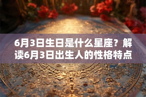 6月3日生日是什么星座？解读6月3日出生人的性格特点和命运