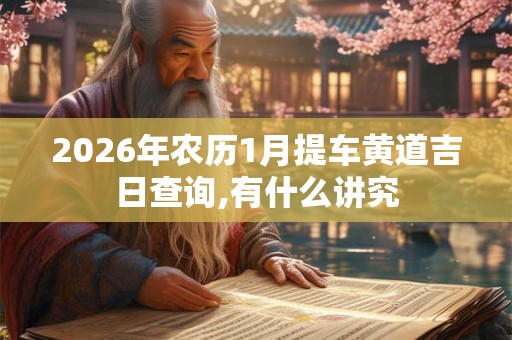 2026年农历1月提车黄道吉日查询,有什么讲究