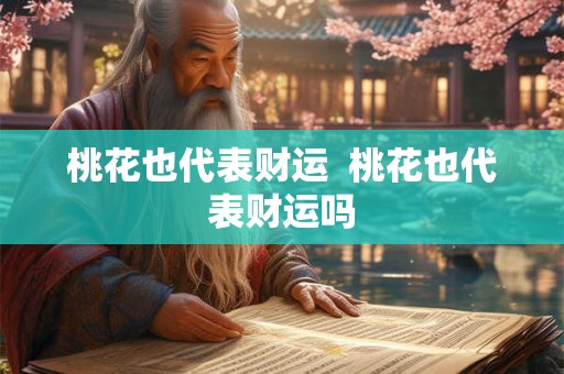 桃花也代表财运  桃花也代表财运吗