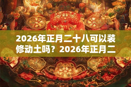 2026年正月二十八可以装修动土吗？2026年正月二十八卦象吉凶？