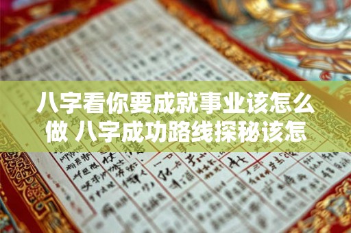 八字看你要成就事业该怎么做 八字成功路线探秘该怎么走