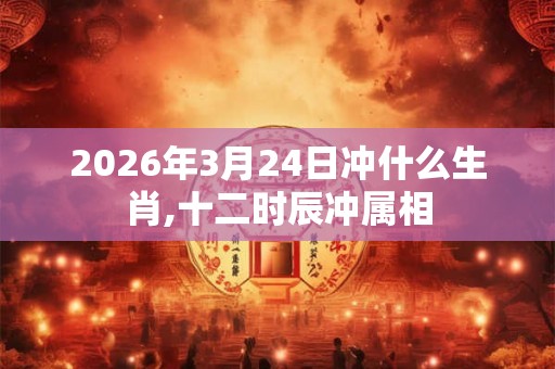 2026年3月24日冲什么生肖,十二时辰冲属相