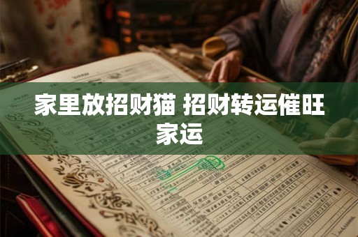 家里放招财猫 招财转运催旺家运 家里放招财猫 招财转运催旺家运