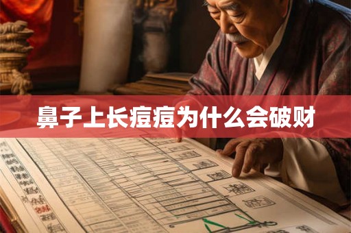 鼻子上长痘痘为什么会破财