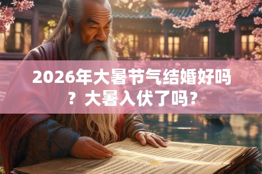 2026年大暑节气结婚好吗？大暑入伏了吗？
