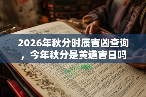 2026年秋分时辰吉凶查询，今年秋分是黄道吉日吗
