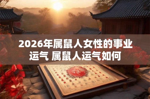 2026年属鼠人女性的事业运气 属鼠人运气如何