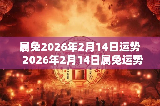 属兔2026年2月14日运势 2026年2月14日属兔运势详解 属兔2026年2月14日运势 2026年2月14日属兔运势详解