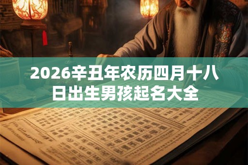 2026辛丑年农历四月十八日出生男孩起名大全