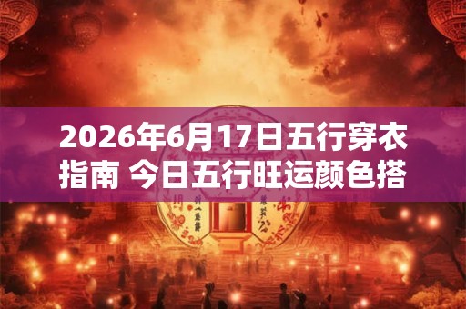 2026年6月17日五行穿衣指南 今日五行旺运颜色搭配