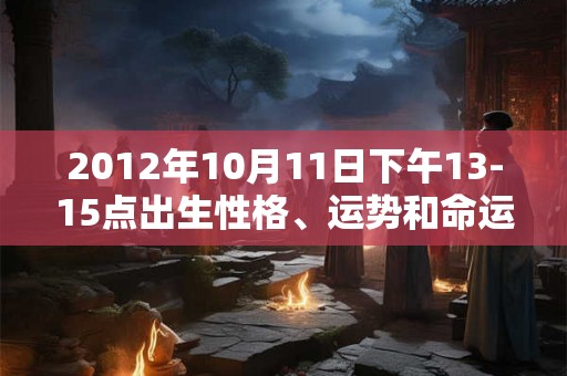 2012年10月11日下午13-15点出生性格、运势和命运
