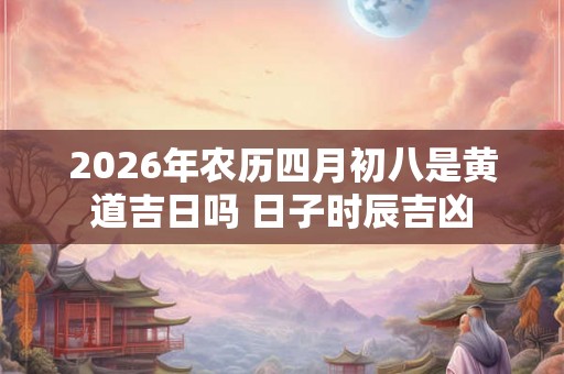 2026年农历四月初八是黄道吉日吗 日子时辰吉凶