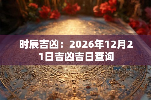 时辰吉凶:2026年12月21日吉凶吉日查询 时辰吉凶:2026年12月21日吉凶吉日查询