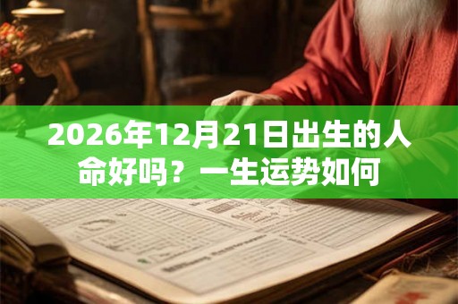 2026年12月21日出生的人命好吗？一生运势如何