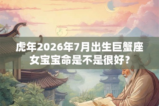 虎年2026年7月出生巨蟹座女宝宝命是不是很好？