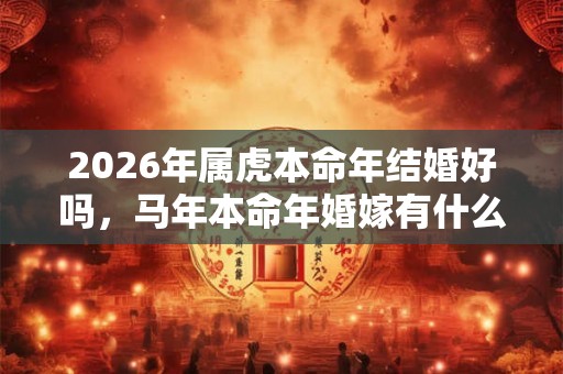 2026年属虎本命年结婚好吗，马年本命年婚嫁有什么讲究