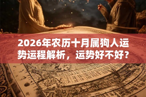 2026年农历十月属狗人运势运程解析，运势好不好？