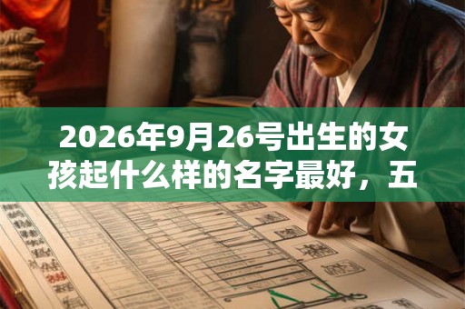 2026年9月26号出生的女孩起什么样的名字最好，五行属什么