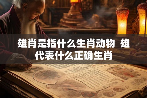 雄肖是指什么生肖动物  雄代表什么正确生肖