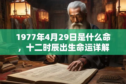 1977年4月29日是什么命,十二时辰出生命运详解 1977年4月29日是什么命,十二时辰出生命运详解
