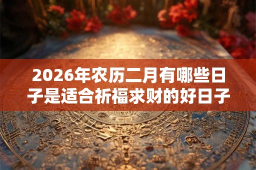 2026年农历二月有哪些日子是适合祈福求财的好日子? 2026年农历二月有哪些日子是适合祈福求财的好日子?