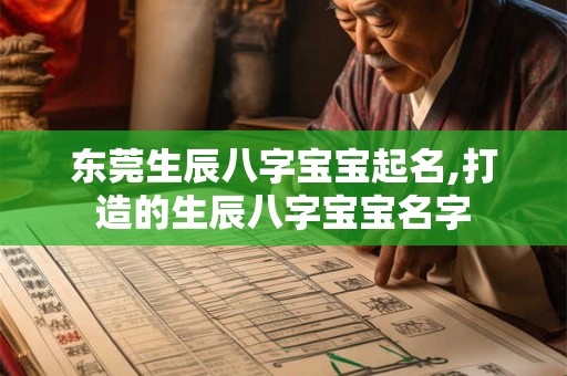 东莞生辰八字宝宝起名,打造的生辰八字宝宝名字