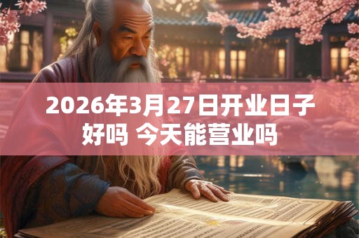 2026年3月27日开业日子好吗 今天能营业吗 2026年3月27日开业日子好吗 今天能营业吗