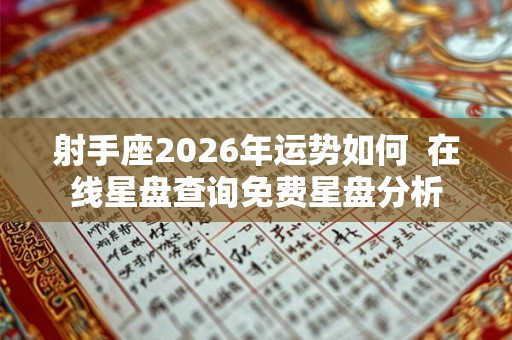射手座2026年运势如何  在线星盘查询免费星盘分析