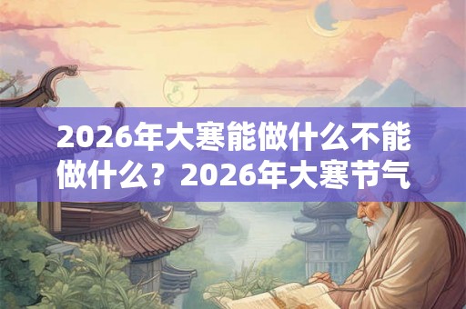 2026年大寒能做什么不能做什么?2026年大寒节气黄历查询 2026年大寒能做什么不能做什么?2026年大寒节气黄历查询
