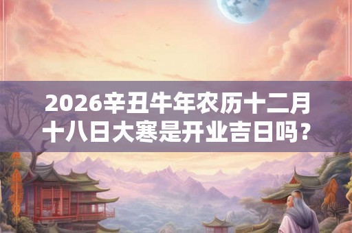 2026辛丑牛年农历十二月十八日大寒是开业吉日吗？