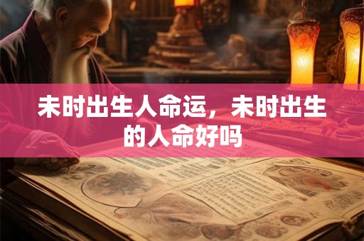未时出生人命运，未时出生的人命好吗
