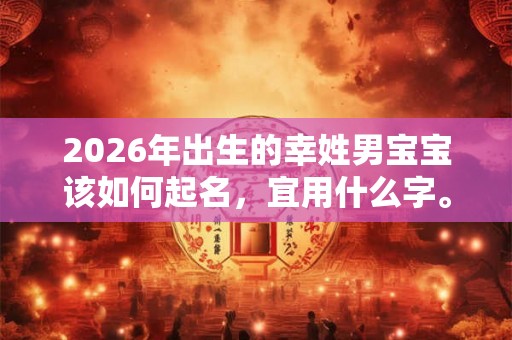 2026年出生的幸姓男宝宝该如何起名，宜用什么字。