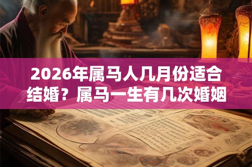 2026年属马人几月份适合结婚？属马一生有几次婚姻？