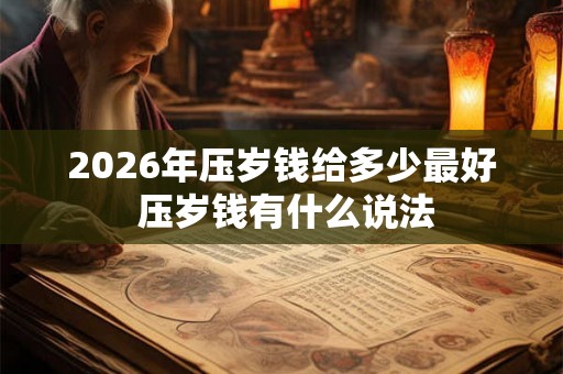 2026年压岁钱给多少最好 压岁钱有什么说法