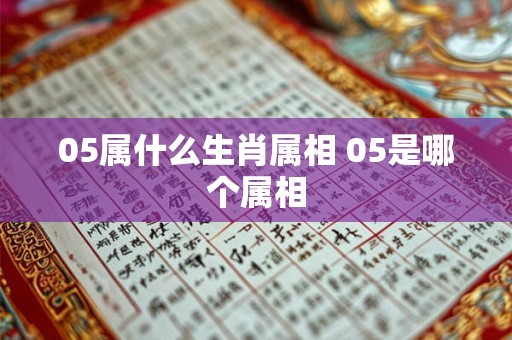 05属什么生肖属相 05是哪个属相