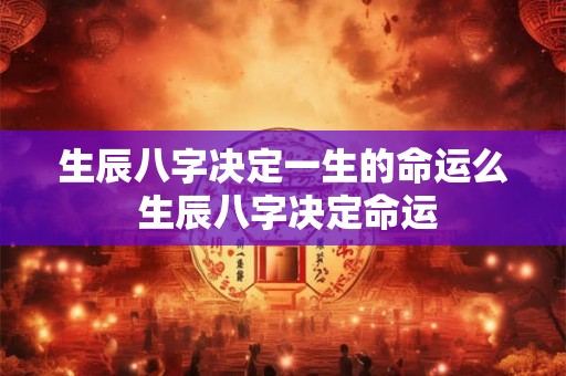 生辰八字决定一生的命运么 生辰八字决定命运