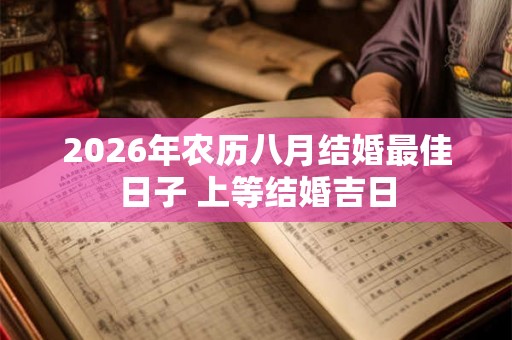 2026年农历八月结婚最佳日子 上等结婚吉日