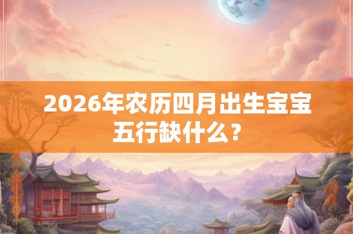 2026年农历四月出生宝宝五行缺什么？
