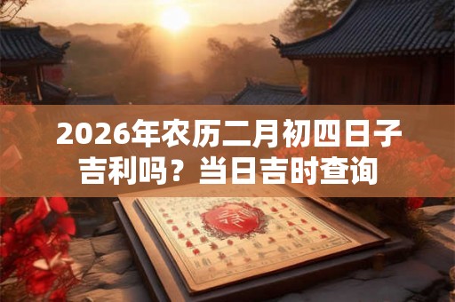2026年农历二月初四日子吉利吗？当日吉时查询