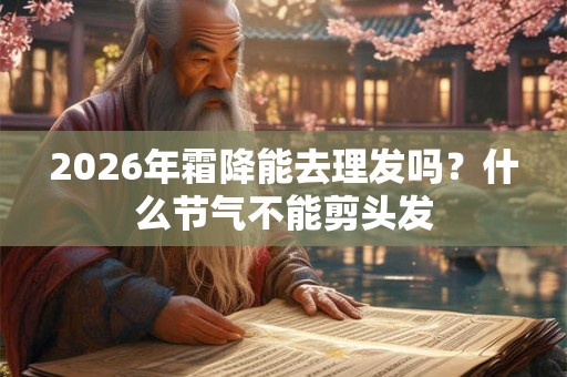 2026年霜降能去理发吗？什么节气不能剪头发