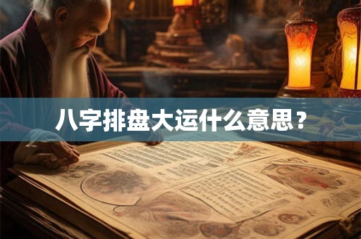 八字排盘大运什么意思? 八字排盘大运什么意思?