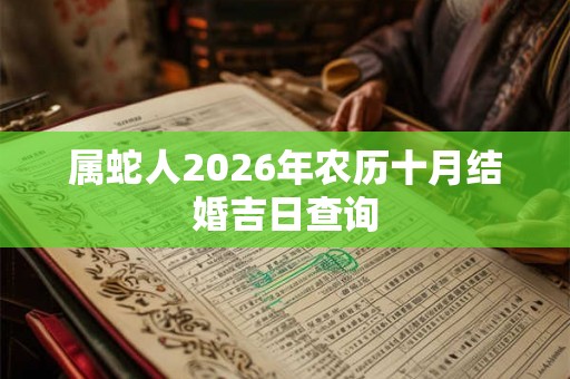 属蛇人2026年农历十月结婚吉日查询