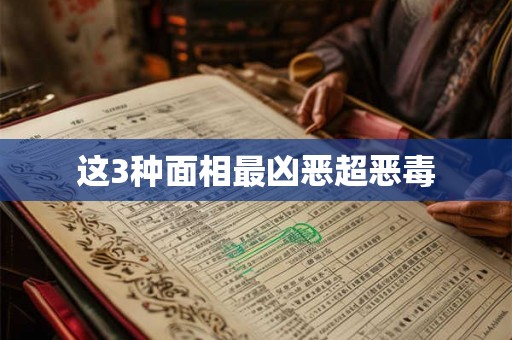 这3种面相最凶恶超恶毒 这3种面相最凶恶超恶毒