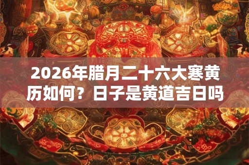 2026年腊月二十六大寒黄历如何?日子是黄道吉日吗? 2026年腊月二十六大寒黄历如何?日子是黄道吉日吗?
