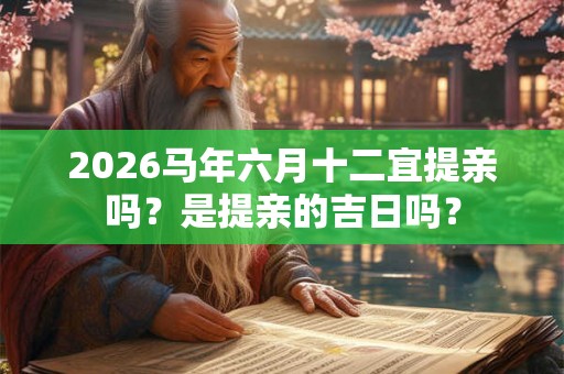 2026马年六月十二宜提亲吗？是提亲的吉日吗？